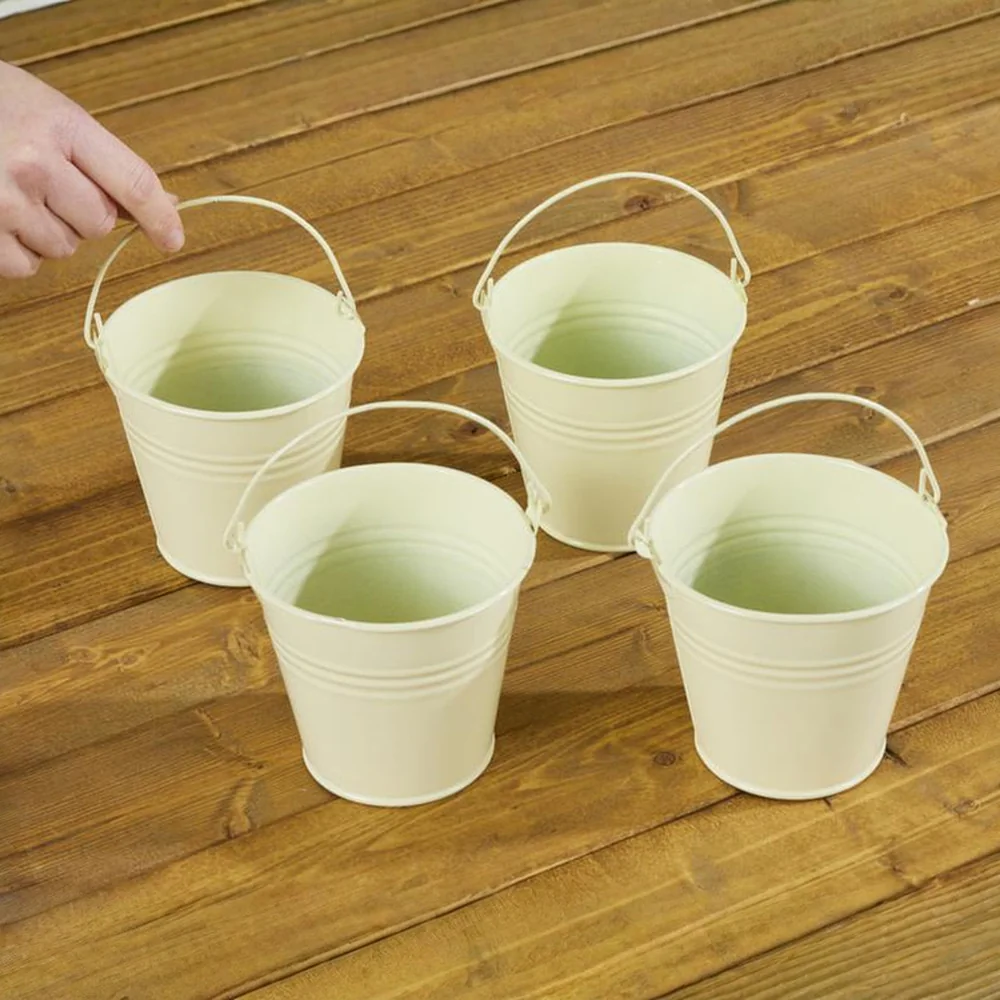 Small Metal Buckets - Set of 4