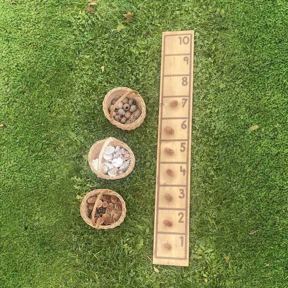 Vertical Rustic Number Ladder