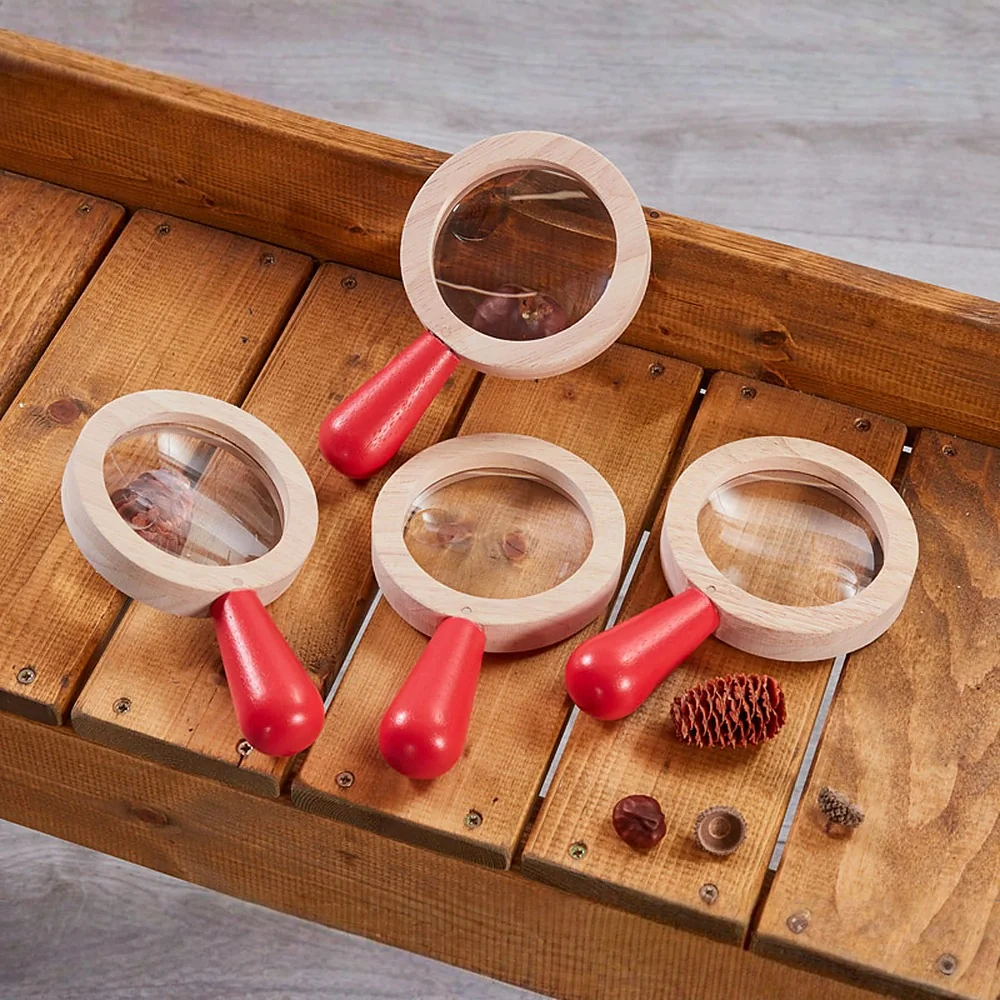 Wooden Magnifying Glass (4Pk)