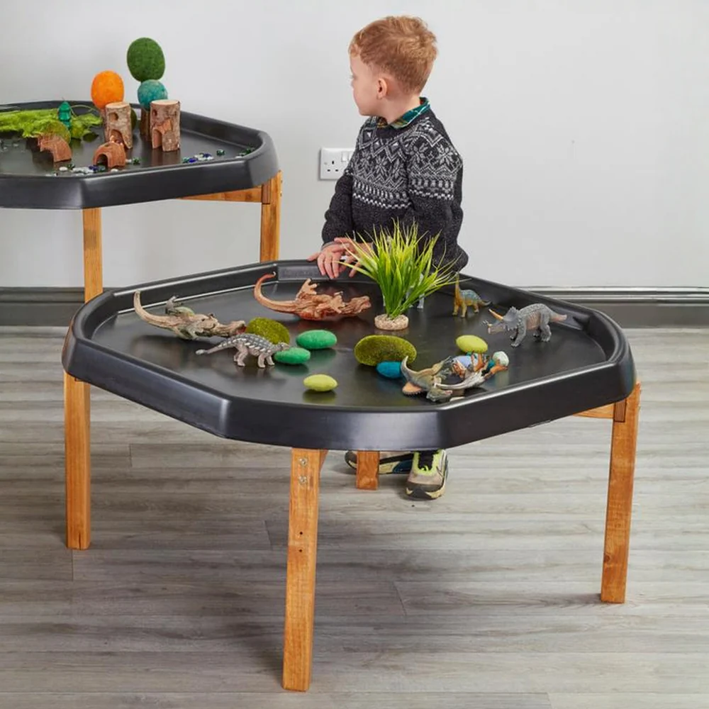 Indoor Wooden Tuff Spot Tray Stand - (H)50cm