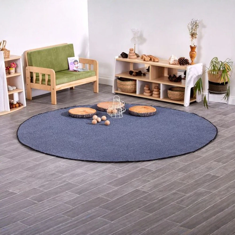 Large Round Rug - Blue