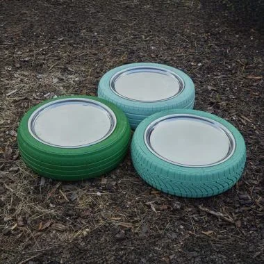 Sensory Magnetic Mirror Trays and Tyres Set