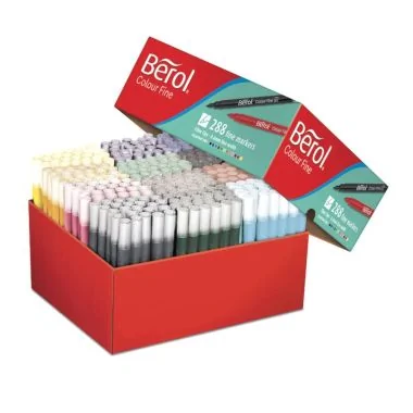 Berol Colourfine Colouring Pens  Assorted Colours - Box of 288 