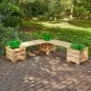 Corner Planter Bench Set - 5 Piece Set