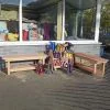 Outdoor Shoe Benches And Wellie Mount - 3 Piece Set