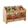 Rookie Range Open Mobile Basket Shelf - With Wicker Baskets