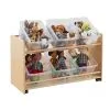 Rookie Range Open Mobile Basket Shelf - With Clear Plastic Boxes