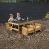 Windmill H Crate Chalk Table and Wooden H Crate Seats Set