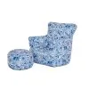 Nordic Woodland Beanbag Chair and Footstool