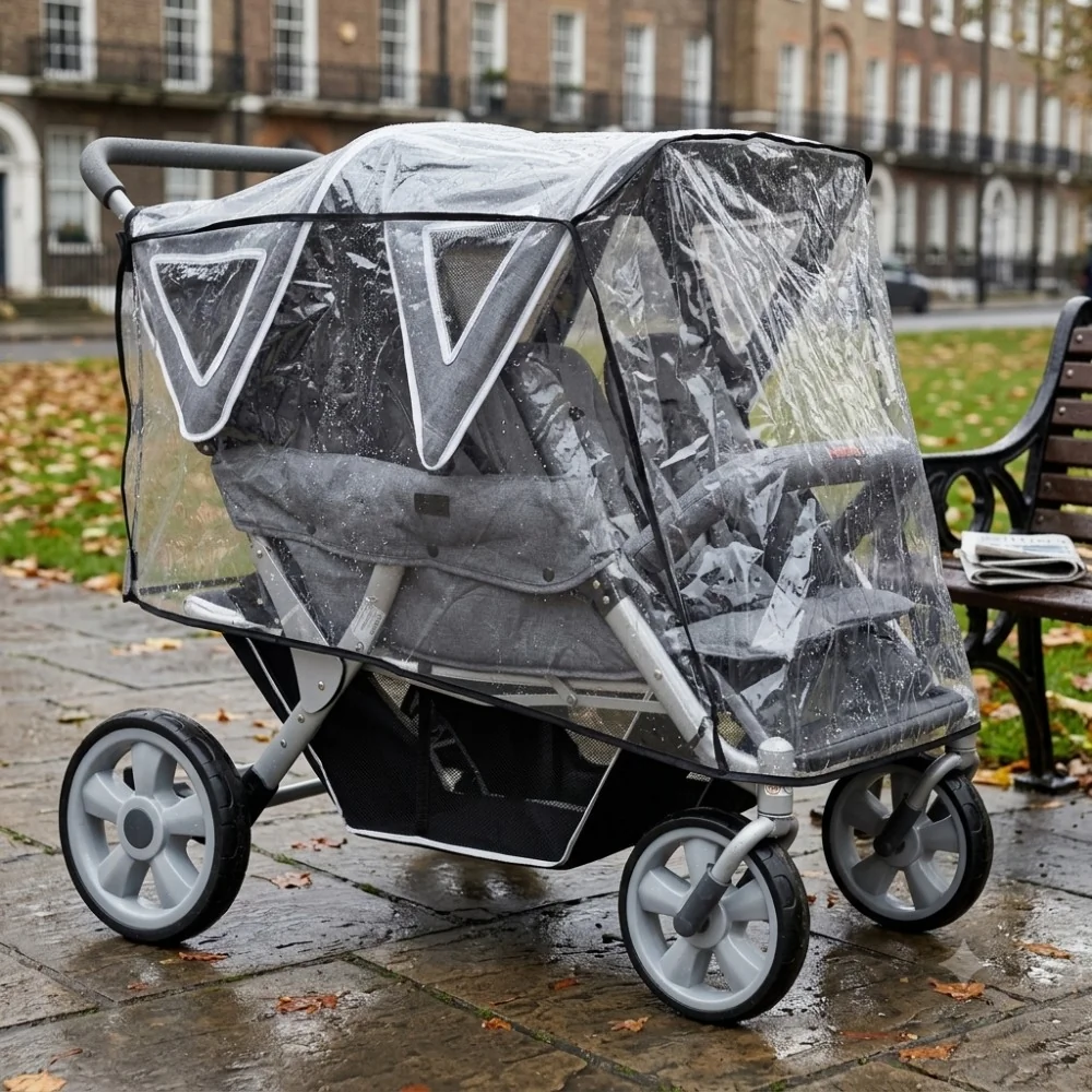 Cabrio 4 Seater Stroller and Rain Cover Bundle
