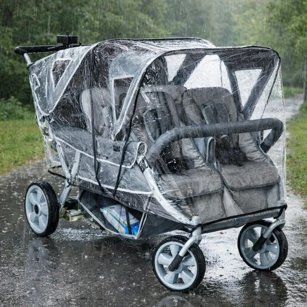 Cabrio 6 Seater Stroller and Rain Cover Bundle