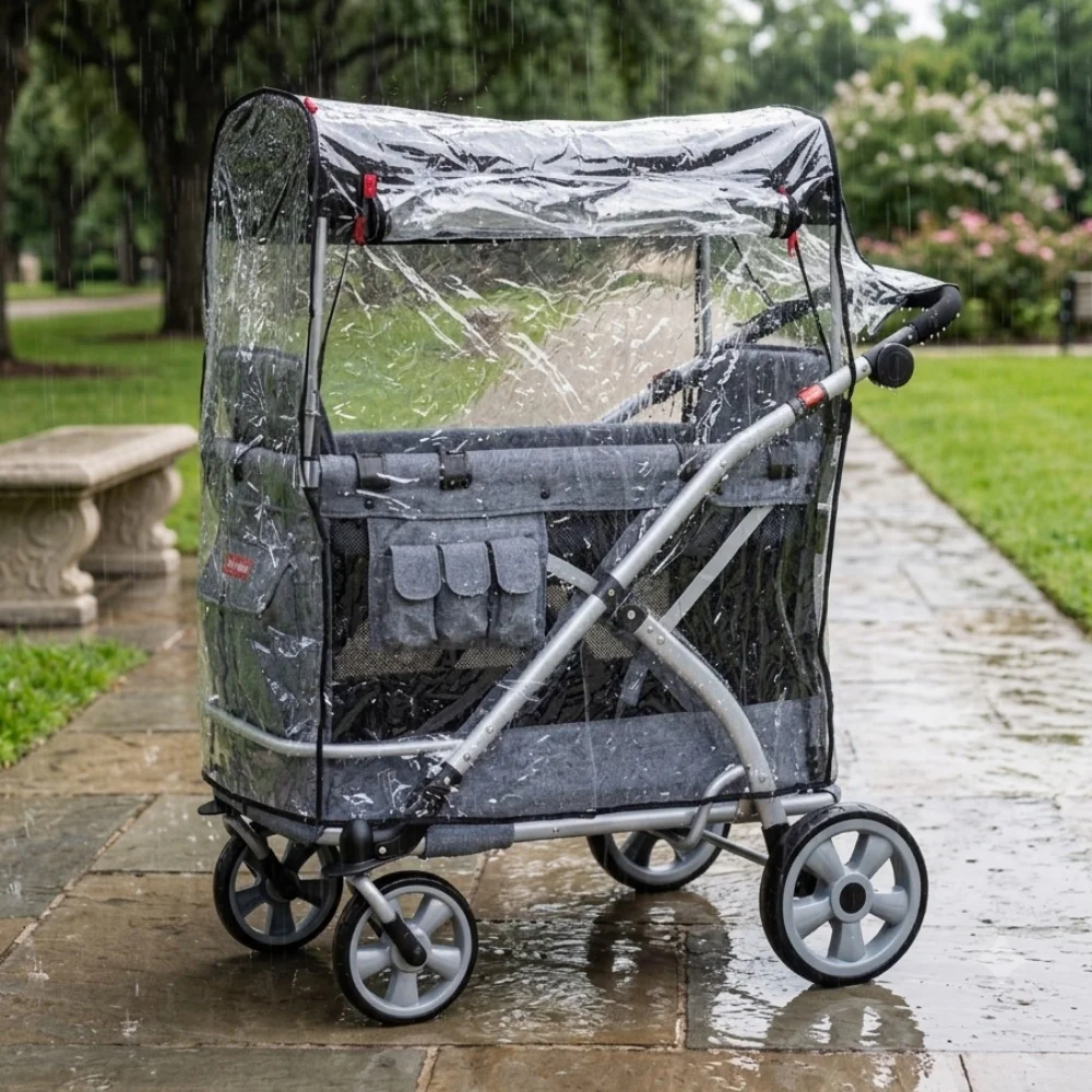 Cabrio Wagon Stroller and Rain Cover Bundle