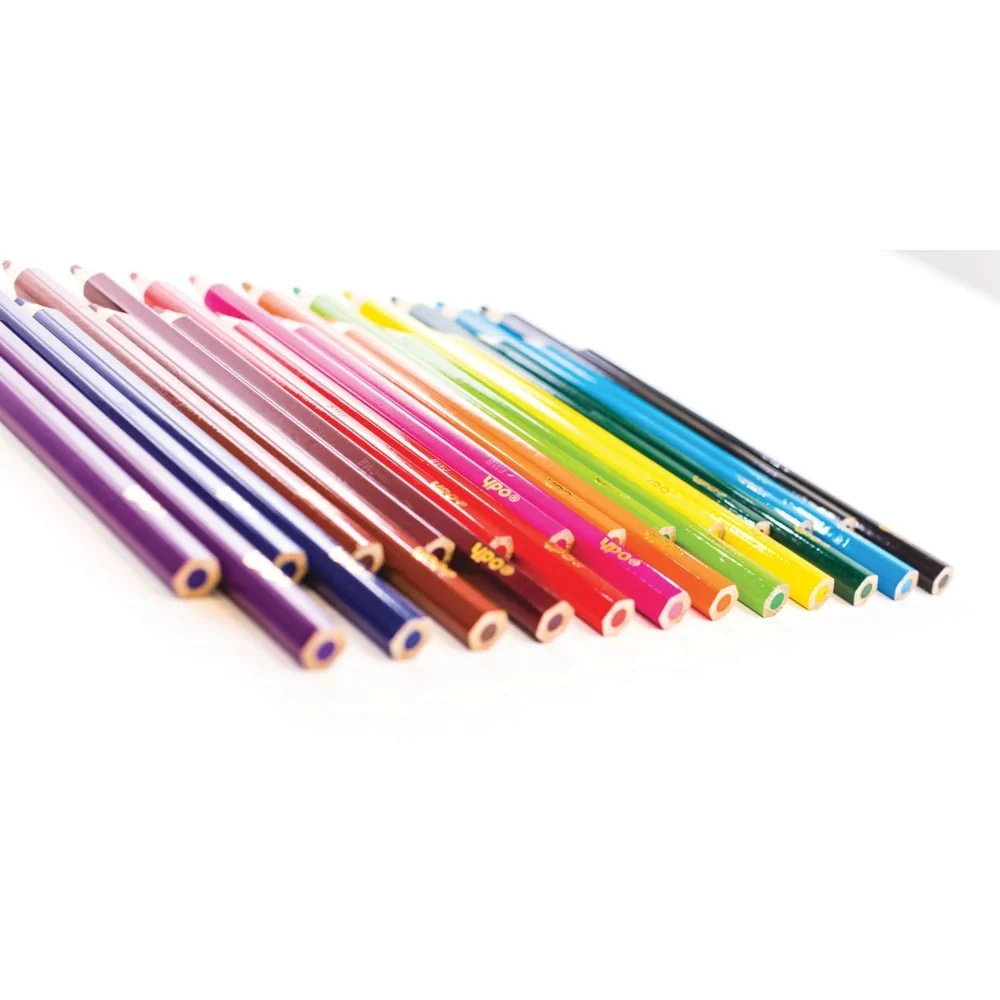 YPO Jumbo Hexagonal Colouring Pencils  12 x 12 Assorted Colours - Pack of 144