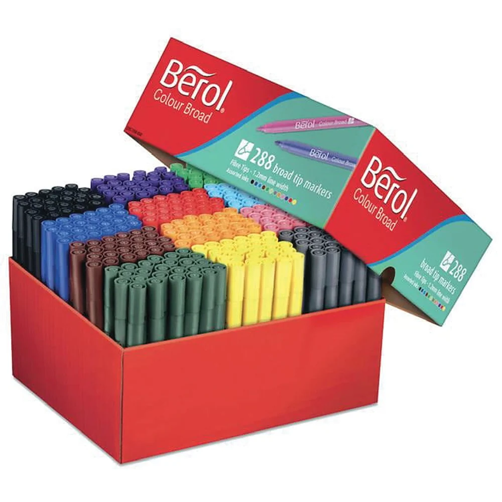Berol Colourbroad Colouring Pens  Assorted Colours - Box of 288  