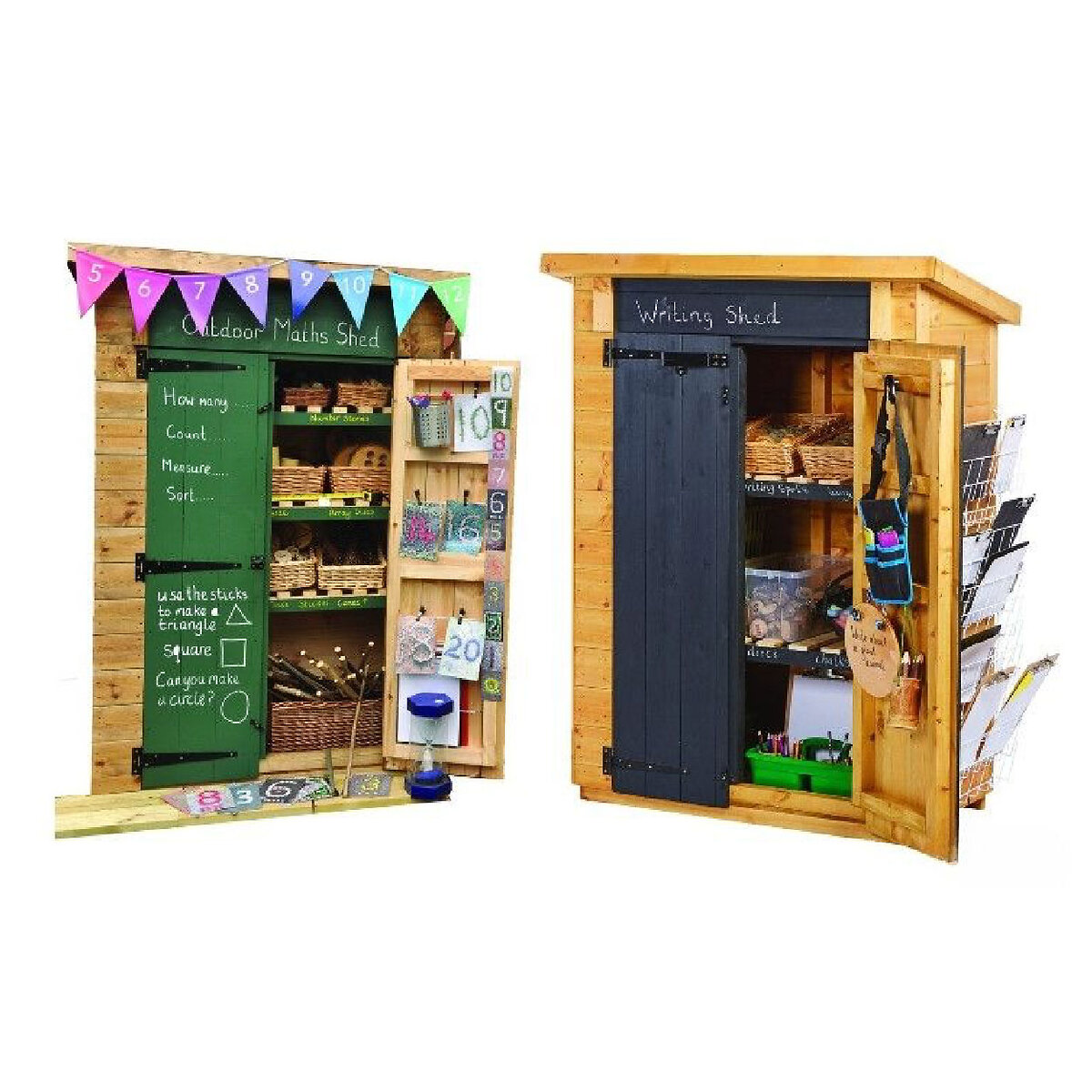 Curriculum Sheds - Maths & Writing Sheds - Set of 2